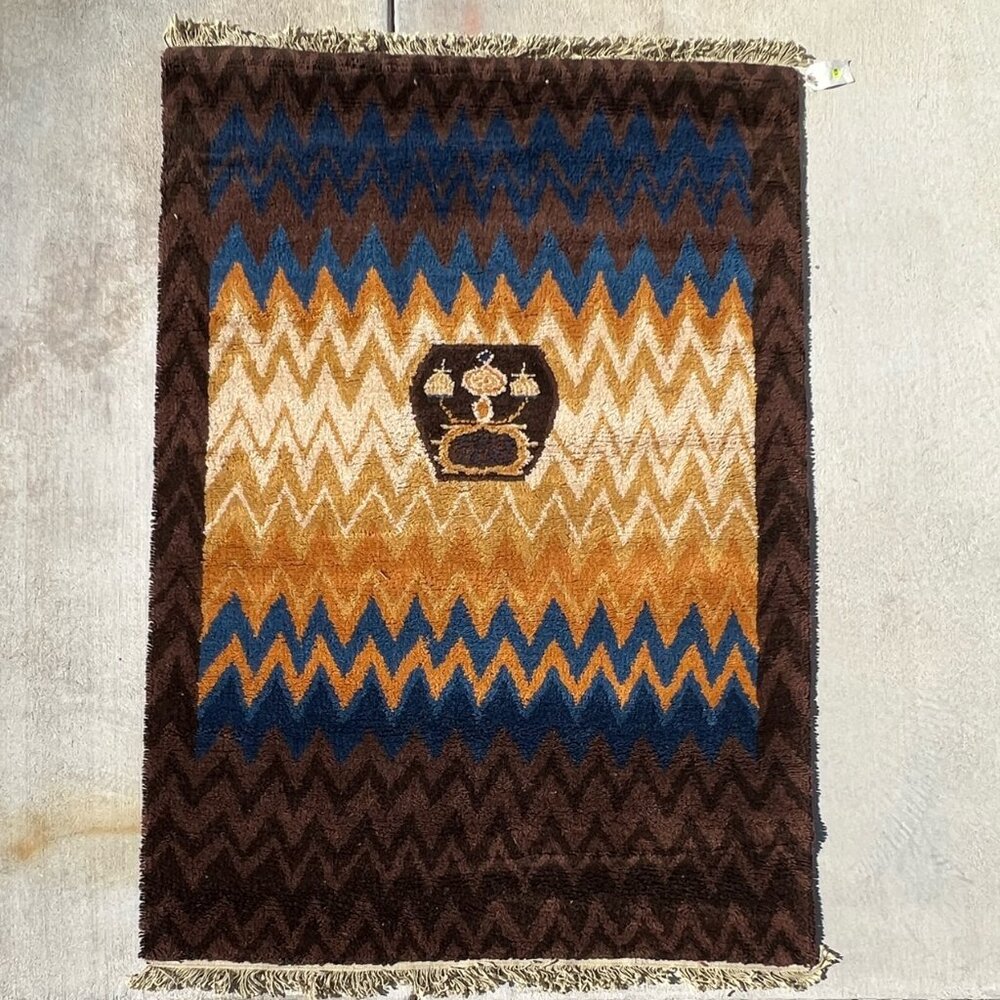 60's Ege Berber Deluxe Scandinavian UNUSED Mid Century Modern Danish Rya Rug